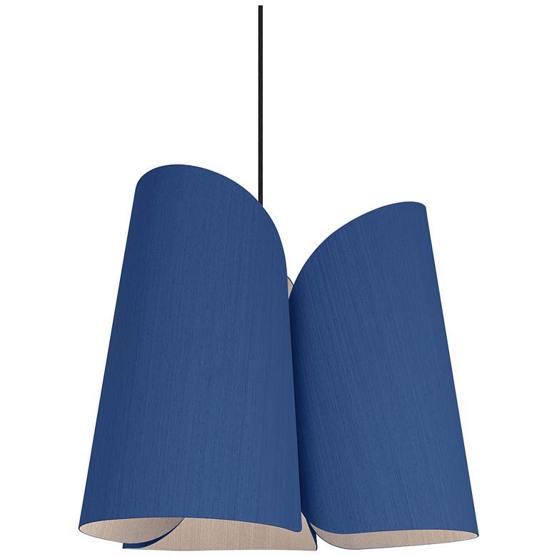 Image 1 Julieta Pendant WEP Light Collection - Black Finish - Blue Shade