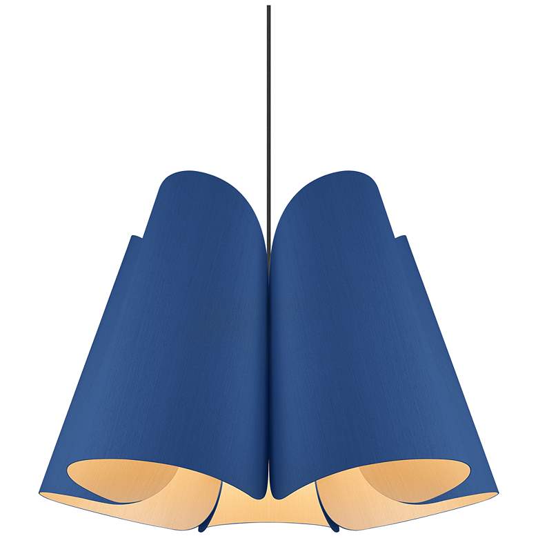 Image 1 Julieta Pendant WEP Light Collection - Black Finish - Blue Shade