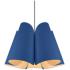 Julieta Pendant WEP Light Collection - Black Finish - Blue Shade