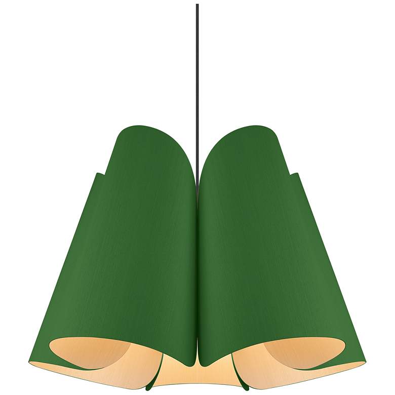 Image 1 Julieta Pendant WEP Light Collection - Black Finish - Green Shade