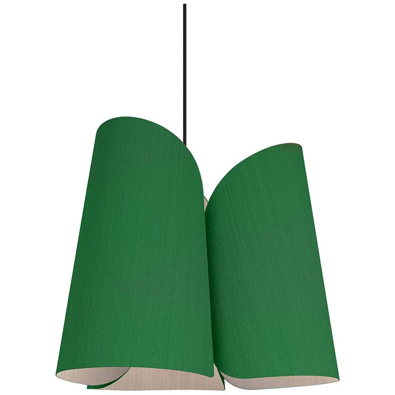 Image 1 Julieta Pendant WEP Light Collection - Black Finish - Green Shade