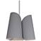 Julieta Pendant WEP Light Collection - Black Finish - Grey Oak Shade