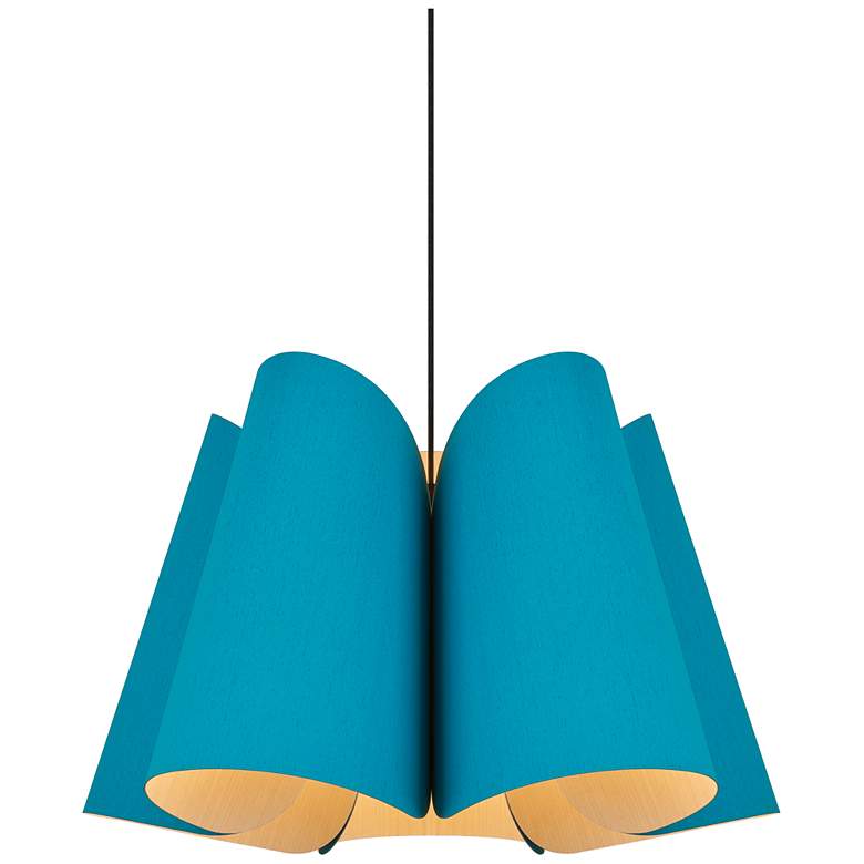 Image 1 Julieta Pendant WEP Light Collection - Black Finish - Light Petrol Shade