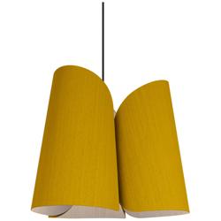 Julieta Pendant WEP Light Collection - Black Finish - Ocher Shade