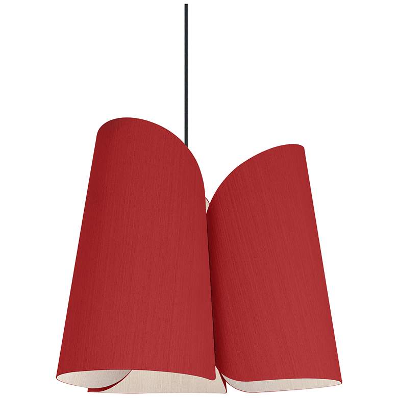 Image 1 Julieta Pendant WEP Light Collection - Black Finish - Red Shade