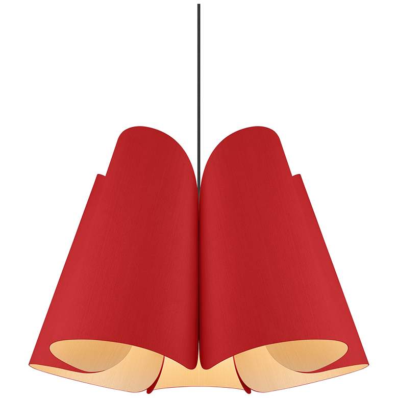 Image 1 Julieta Pendant WEP Light Collection - Black Finish - Red Shade