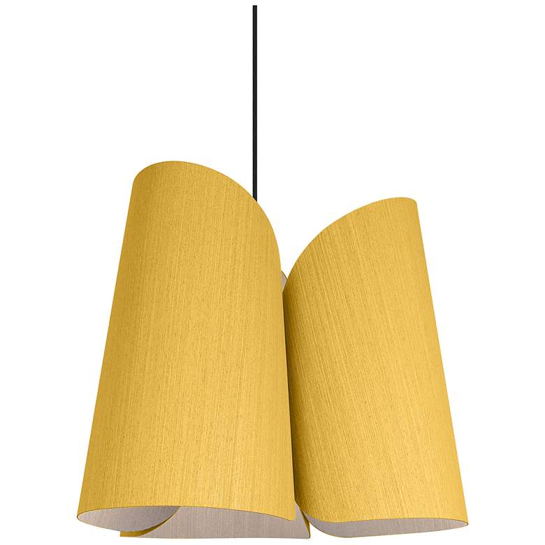 Image 1 Julieta Pendant WEP Light Collection - Black Finish - Yellow Shade