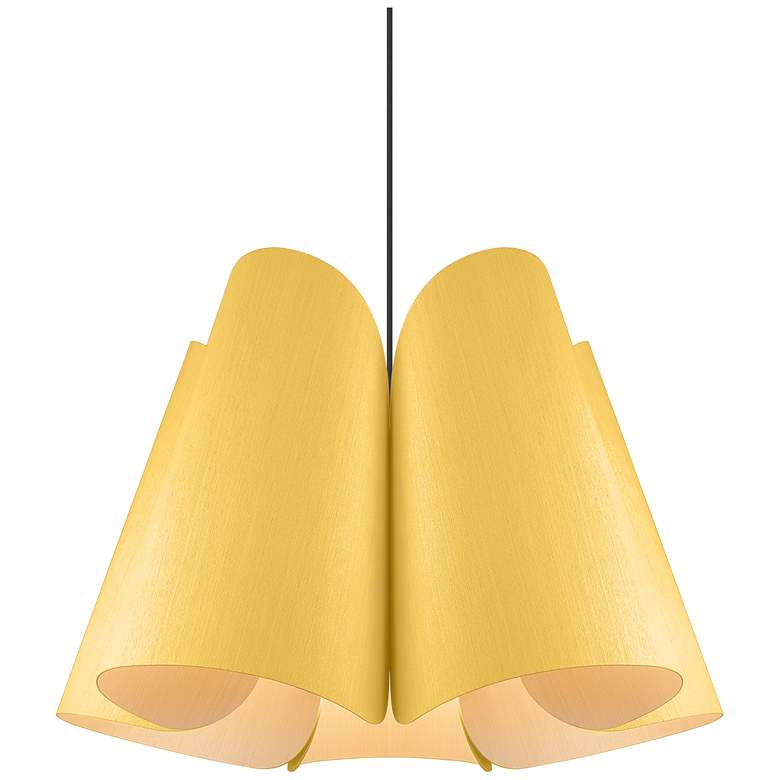 Image 1 Julieta Pendant WEP Light Collection - Black Finish - Yellow Shade