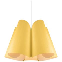 Julieta Pendant WEP Light Collection - Black Finish - Yellow Shade
