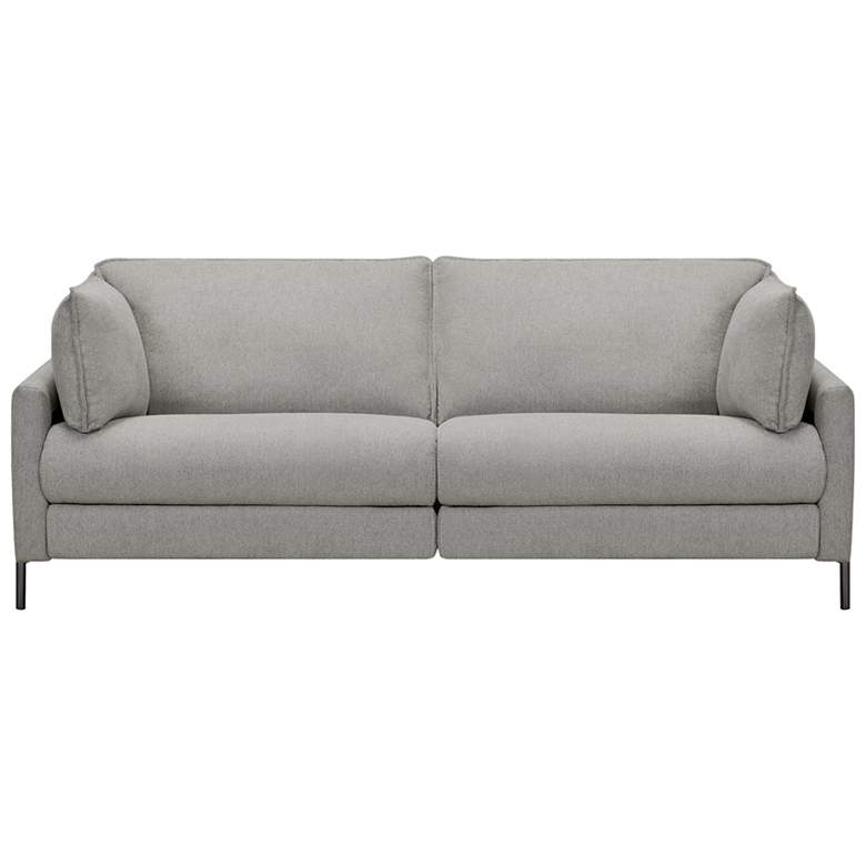 Image 1 Juliett 80 In. Power Reclining Sofa in Gray Fabric, Wood and Metal