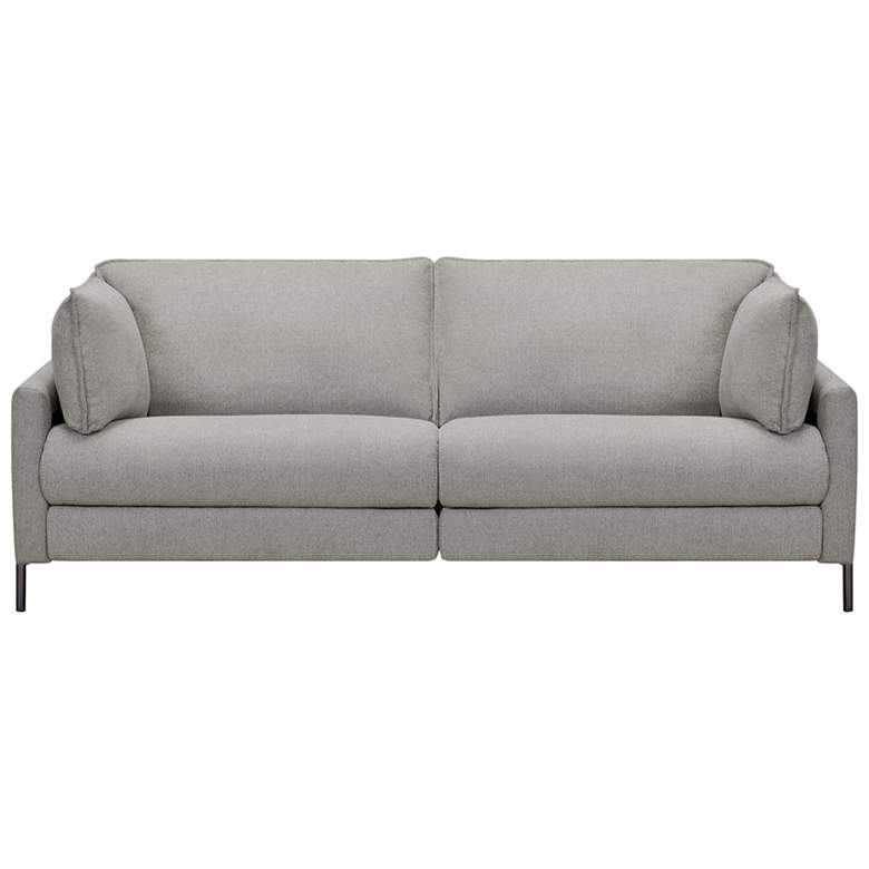 Image 1 Juliett 80 In. Power Reclining Sofa in Gray Fabric, Wood and Metal