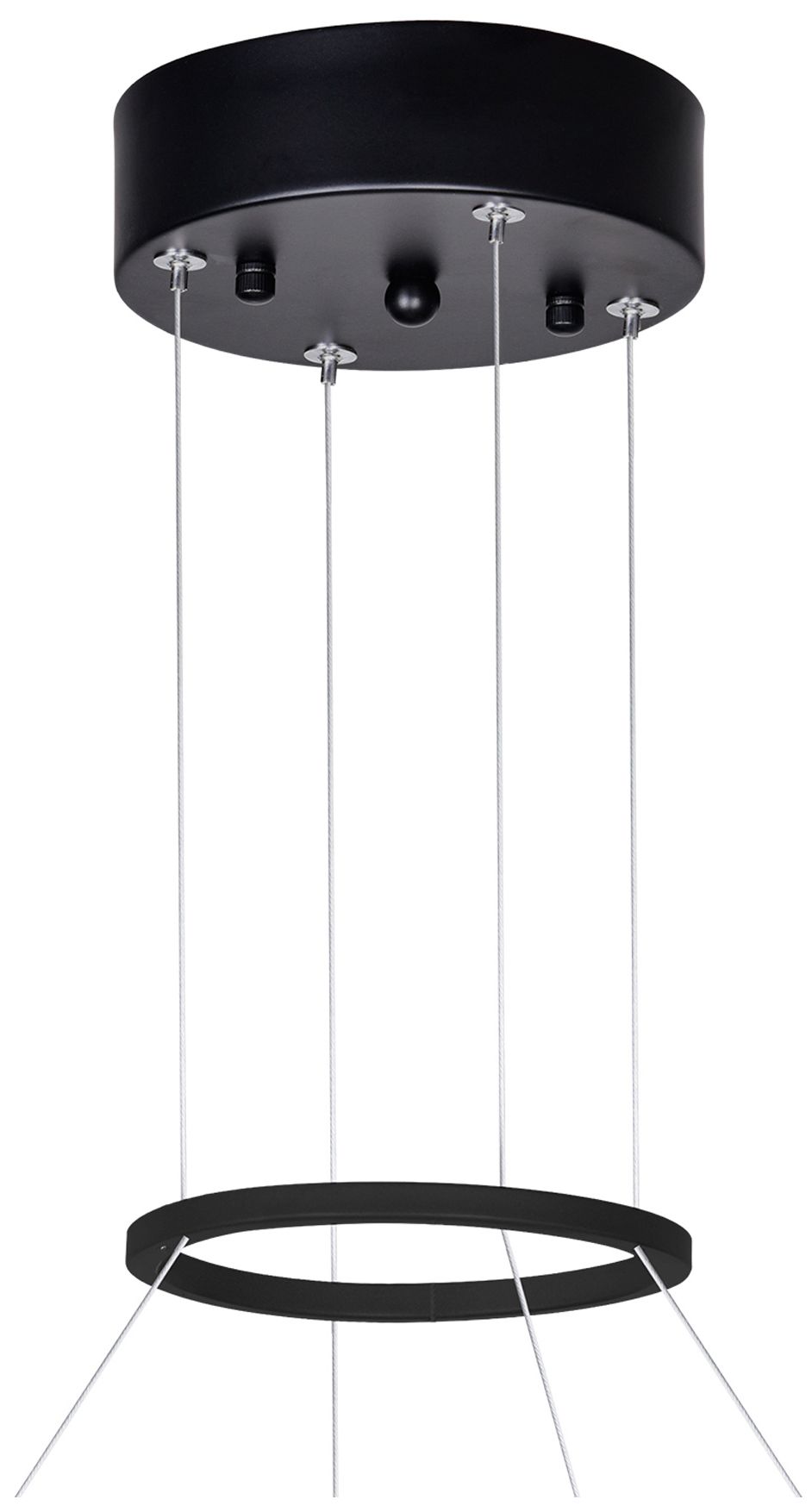 Image 5 Juliette 24" Wide Black LED Crystal Ring Chandelier more views