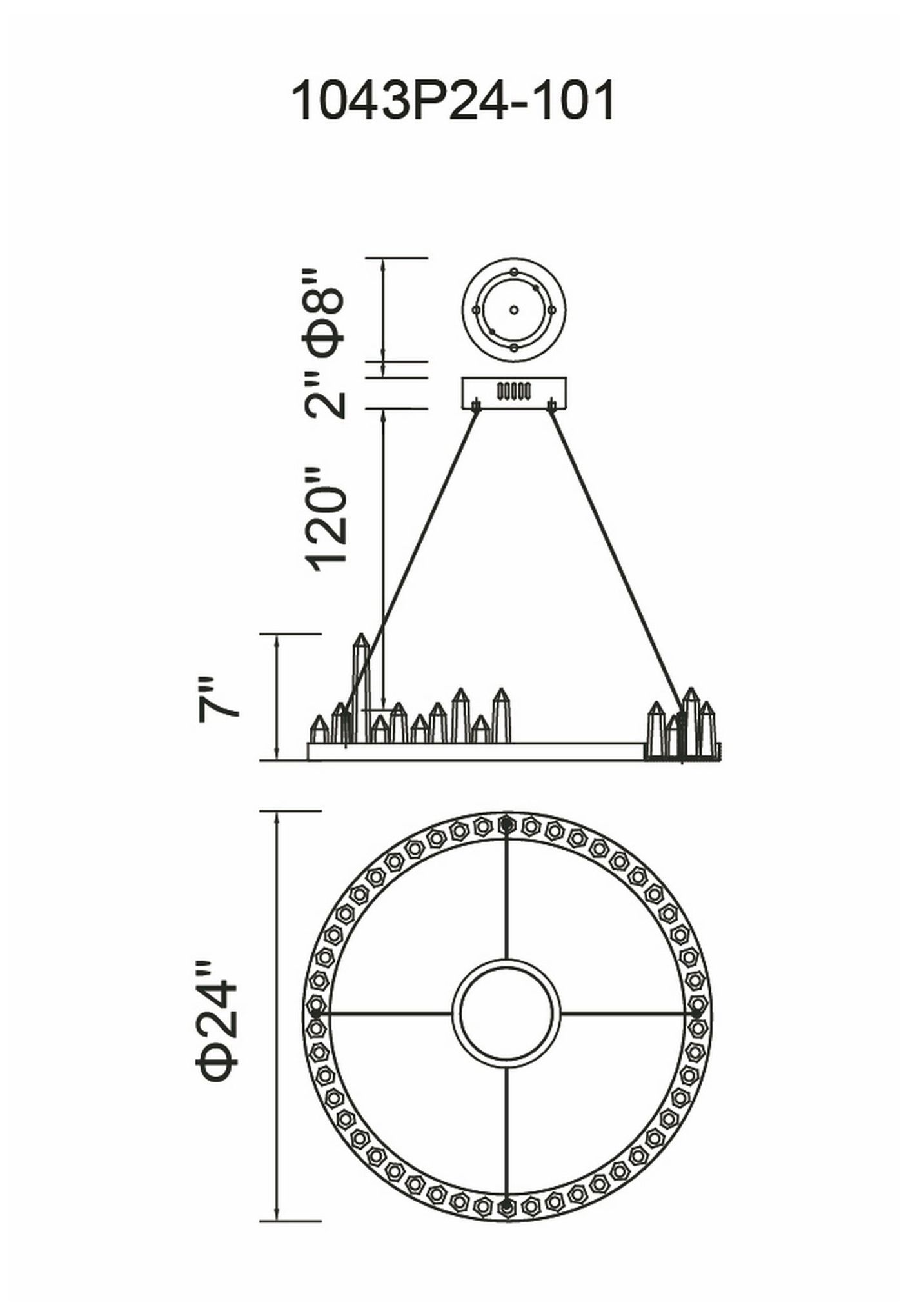 Image 6 Juliette 24" Wide Black LED Crystal Ring Chandelier more views
