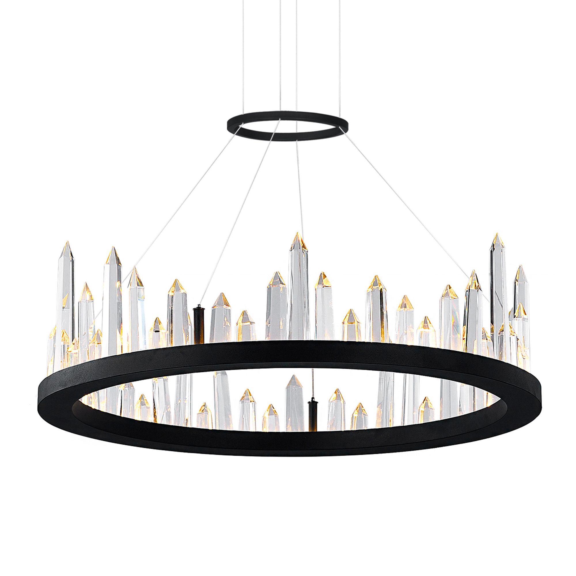 Image 2 Juliette Integrated LED 24in Black Chandelier more views