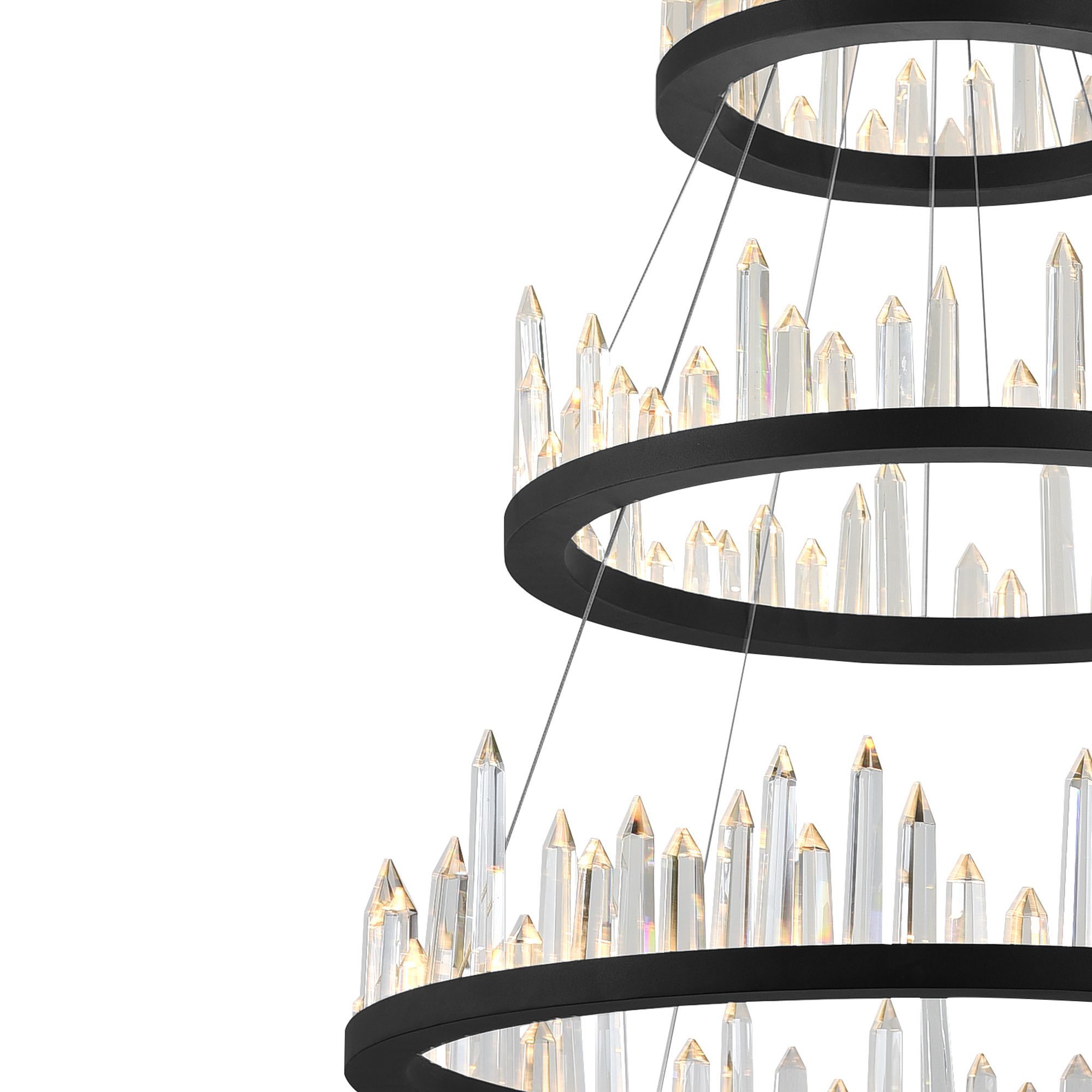 Image 3 Juliette Integrated LED 42in Black Chandelier more views