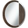 Julimar Brown Wood 34" Round Wall Mirror