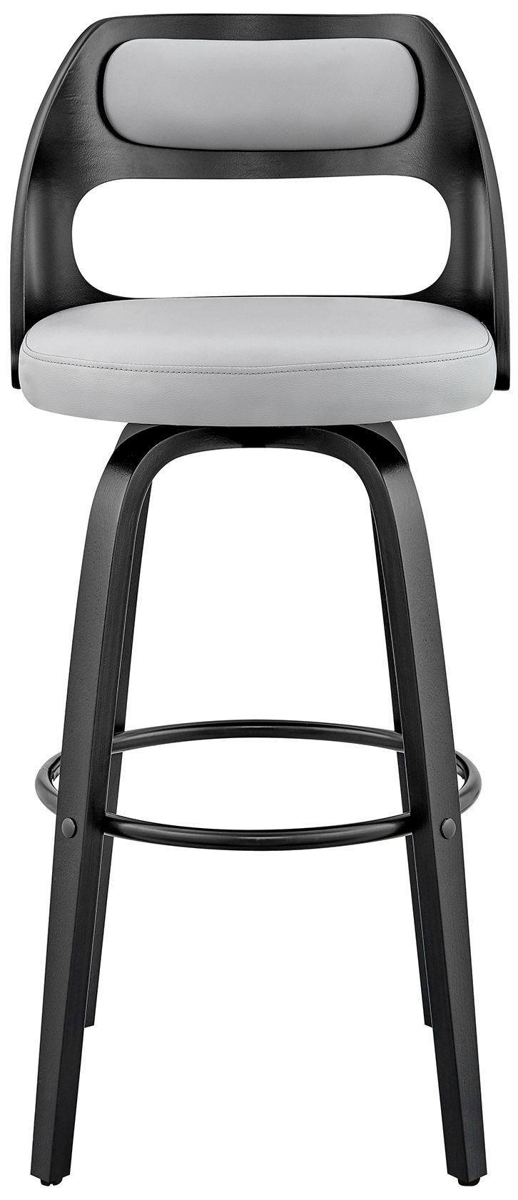 Image 3 Julius 26 in. Barstool in Black Finish with Gray Faux Leather more views