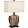 Julius Copper Drip Finish Ceramic Lamp with Table Top Dimmer