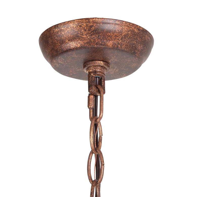 Image 2 Julle 12" Wide Weathered Wood 4-Light Square Chandelier more views