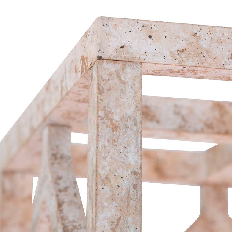Image 3 Julle 12" Wide Weathered Wood 4-Light Square Chandelier more views