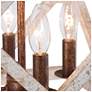 4_Julle 12" Wide Weathered Wood 4-Light Square Chandelier more views