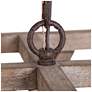 2_Julle 14.2" Wide Distressed Wood 4-Light Square Chandelier more views