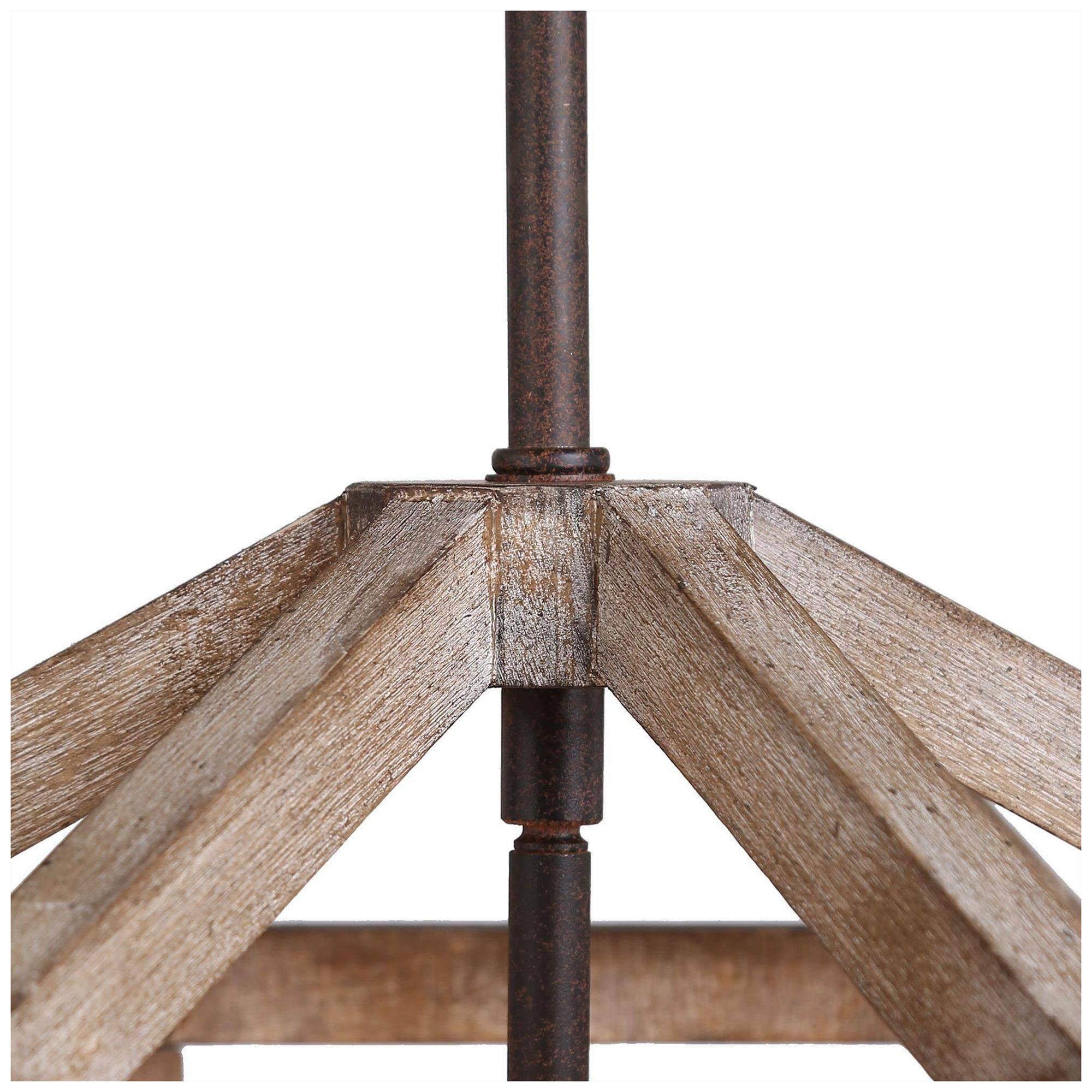 Image 3 Julle 14" Wide Wood 3-Light Ceiling Light more views