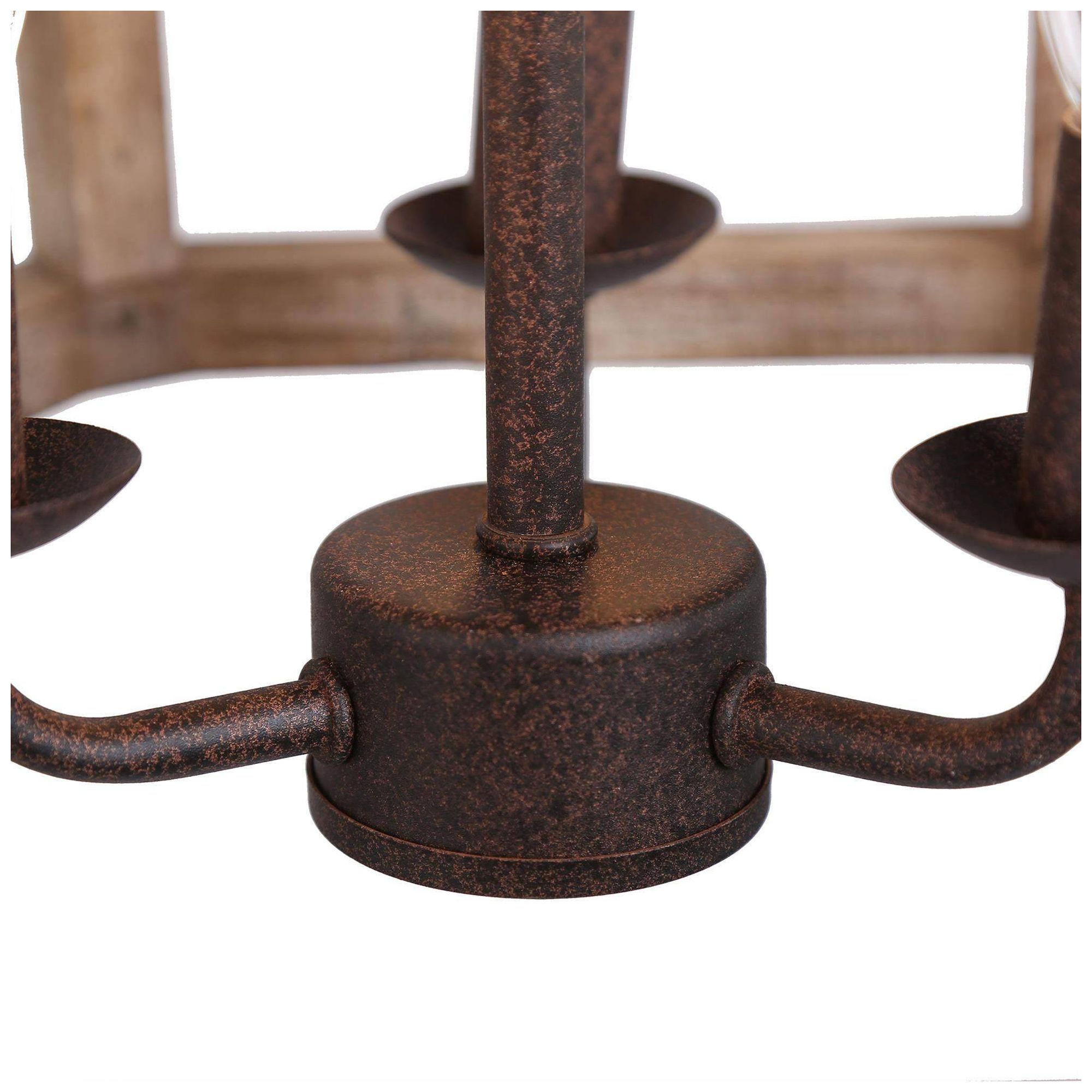 Image 6 Julle 14" Wide Wood 3-Light Ceiling Light more views