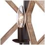 2_Julle 4-Light 14.2" Wide Square Wood Chandelier more views
