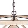 4_Julle 4-Light 14.2" Wide Square Wood Chandelier more views