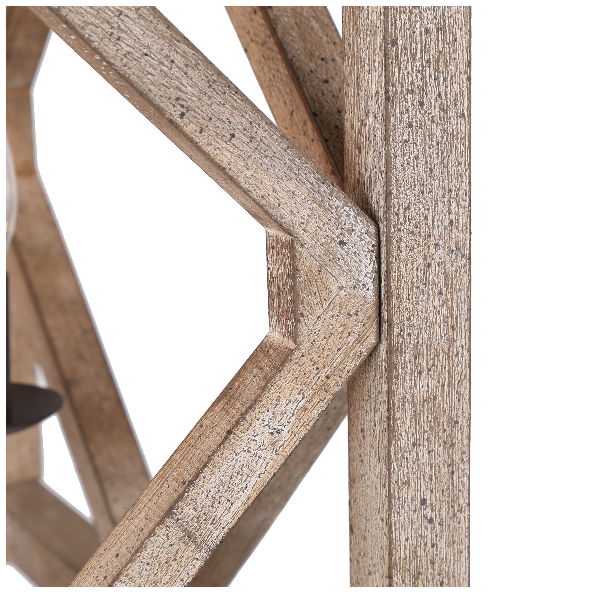 Image 2 Julle 4-Light 14.2" Wide Square Wood Chandelier more views