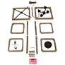 6_Julle 4-Light 14.2" Wide Square Wood Chandelier more views