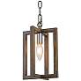 1_Julle 6.5" Wide 1-Light Wood Grain Pendant Light