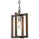 Julle 6.5" Wide 1-Light Wood Grain Pendant Light