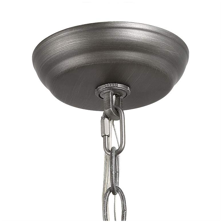 Image 2 Julle 6.5" Wide 1-Light Wood Grain Pendant Light more views