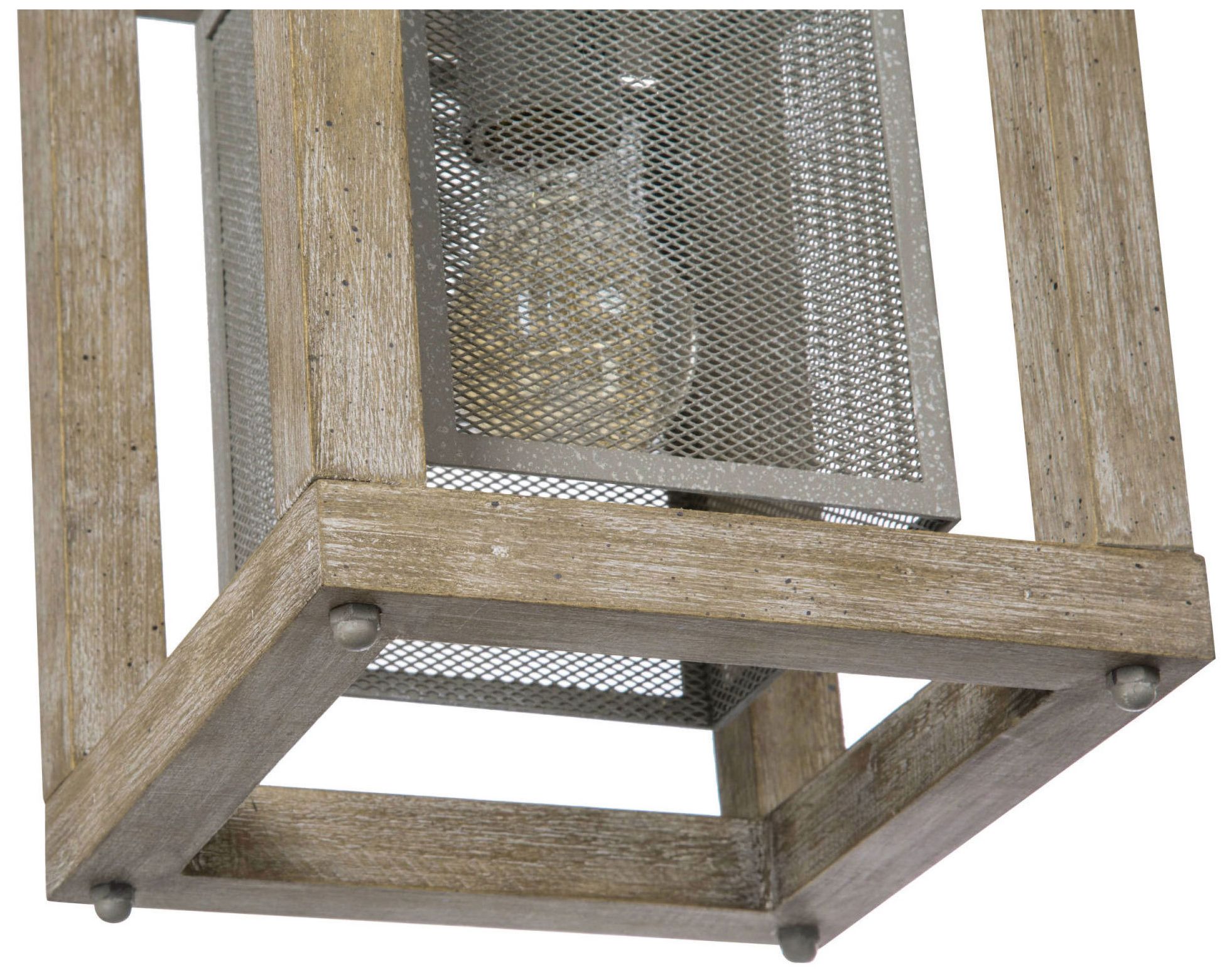 Image 2 Julle 8" Wide 1-Light Square Wood Pendant Light more views