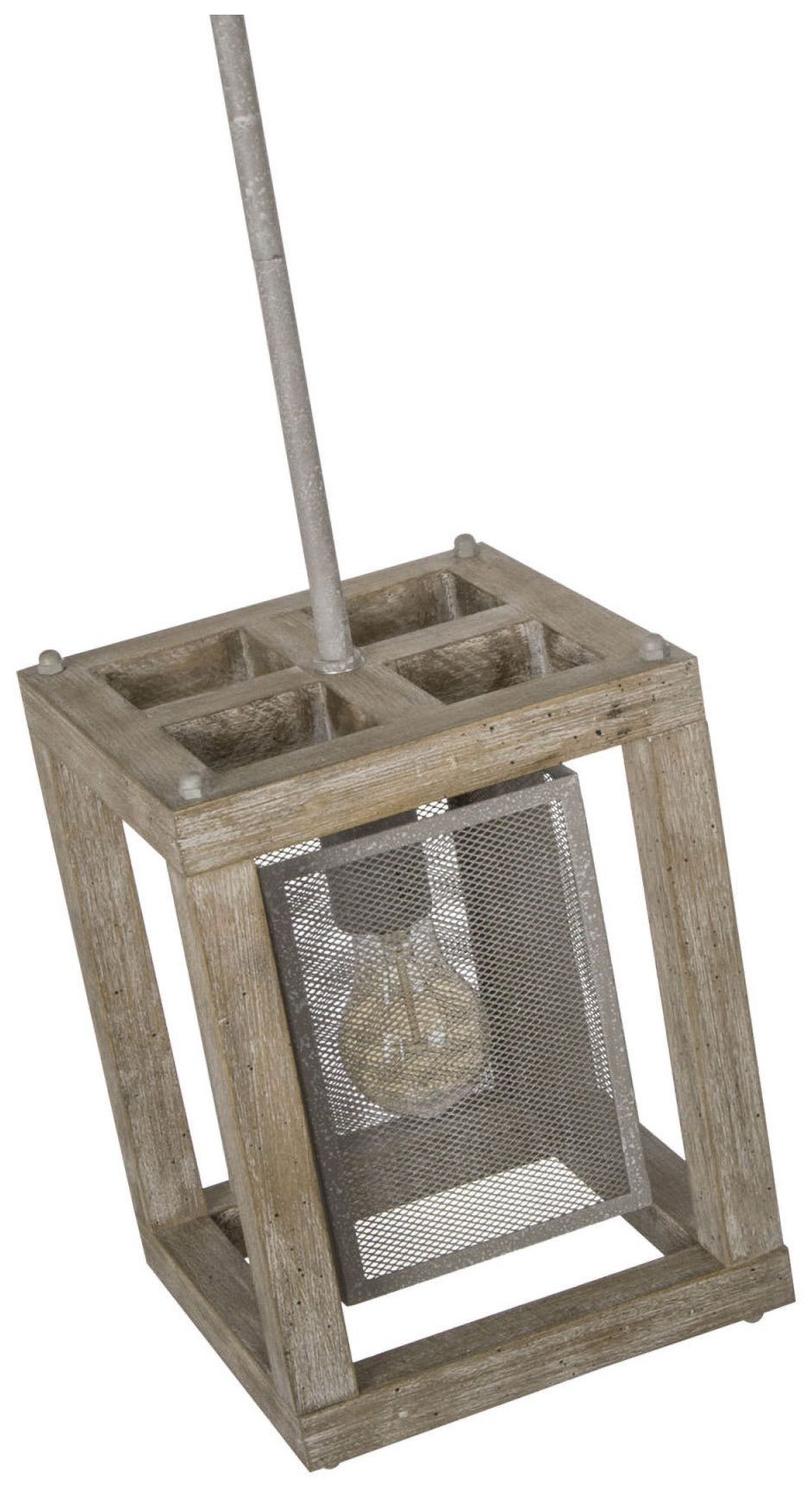 Image 3 Julle 8" Wide 1-Light Square Wood Pendant Light more views