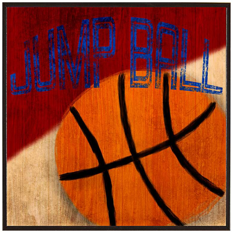 Image 1 Jump Ball II 18 1/2 inch Square Contemporary Giclee Wall Art
