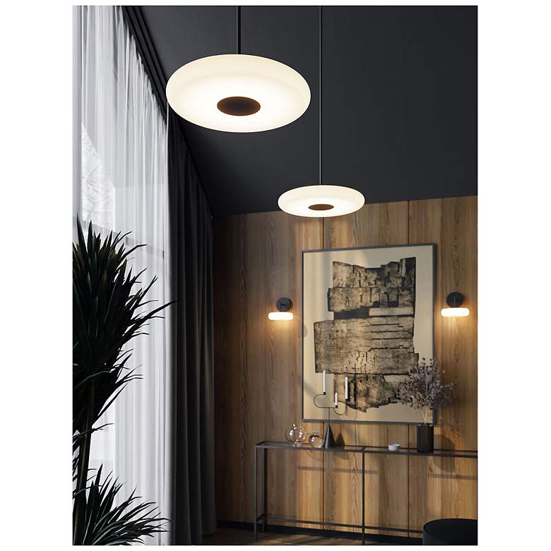 Image 2 June 18" Wide Black 30W LED Pendant more views