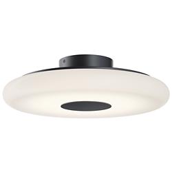 June 18" Wide Black 30W LED Semi-Flush