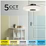 3_June 18" Wide Black 30W LED Semi-Flush more views