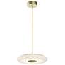 1_June 18" Wide Light Antique Brass 30W LED Pendant
