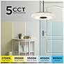 4_June 18" Wide Light Antique Brass 30W LED Pendant more views