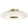 June 18" Wide Light Antique Brass 30W LED Semi-Flush