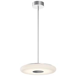 June 18" Wide Satin Nickel 30W LED Pendant