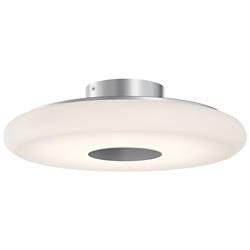 June 18" Wide Satin Nickel 30W LED Semi-Flush