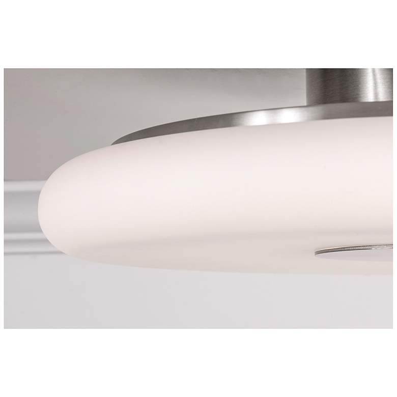 Image 3 June 18" Wide Satin Nickel 30W LED Semi-Flush more views
