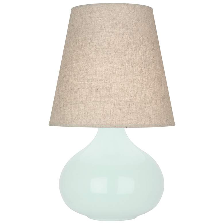 Image 1 June 23.5" High Mint Glazed Finish Accent Lamp with Buff Linen