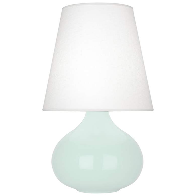 Image 1 June 23.5" High Mint Glazed Finish Accent Lamp with Oyster Linen Shade