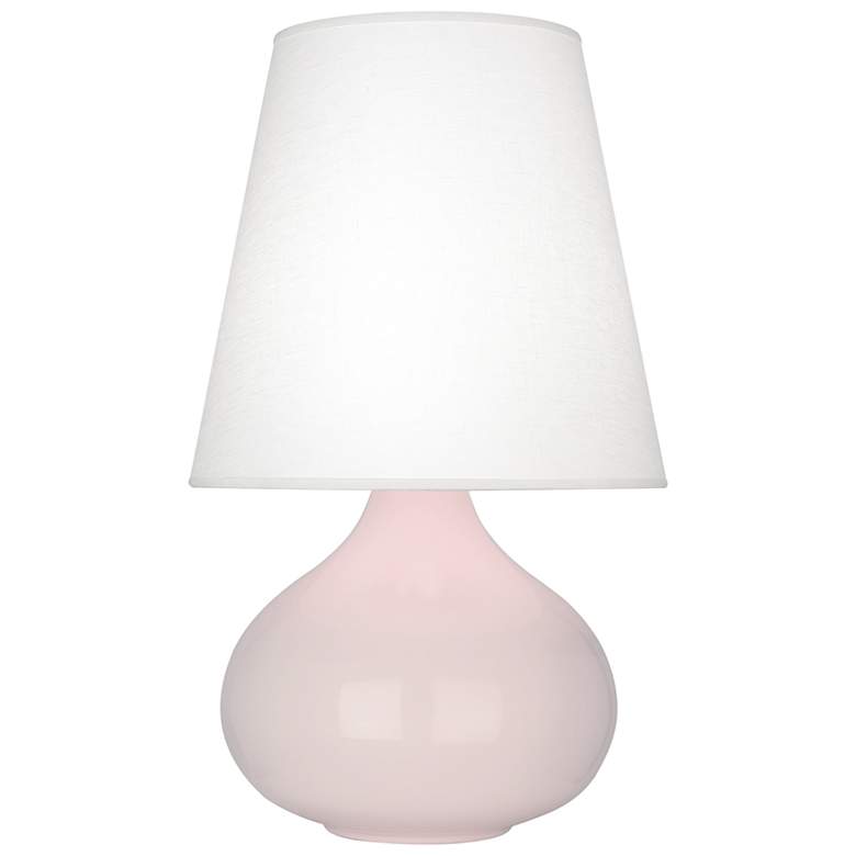 Image 1 June 23.5" High Rose Water Glazed Finish Lamp with Oyster Linen Shade